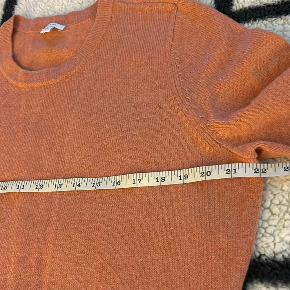 Pure J JILL Red Clay Heather Coral Waist Drawstring midi sweater dress size L - Picture 2 of 12